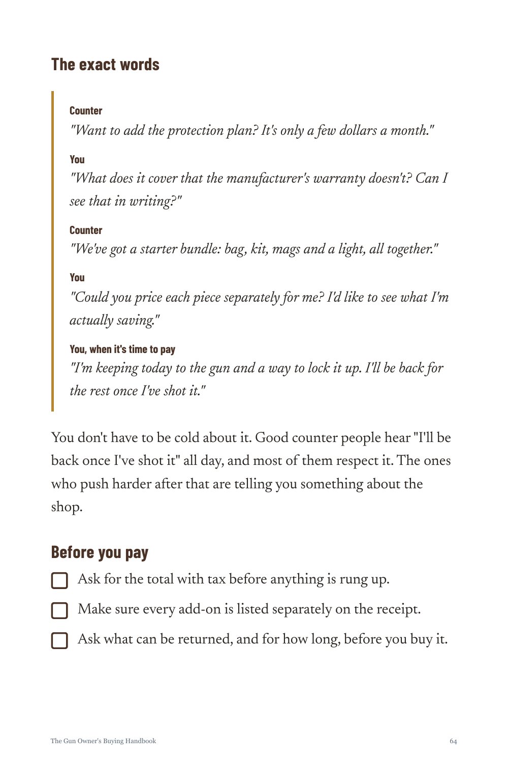 Page 64 of The Gun Owner's Buying Handbook